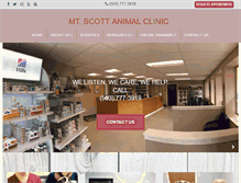 Tablet Screenshot of mtscottanimalclinic.com